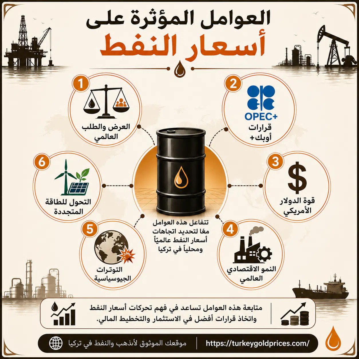 العوامل المؤثرة على أسعار النفط في تركيا - العرض والطلب وأوبك والدولار